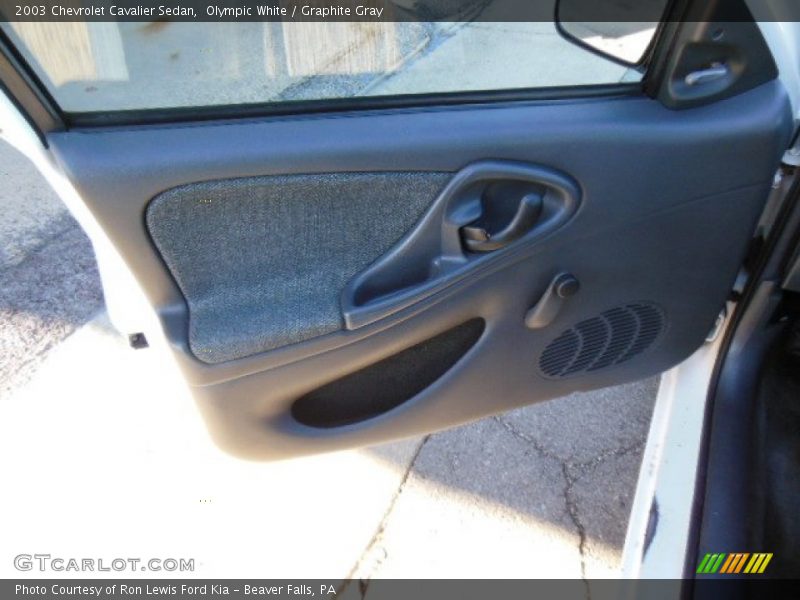 Olympic White / Graphite Gray 2003 Chevrolet Cavalier Sedan