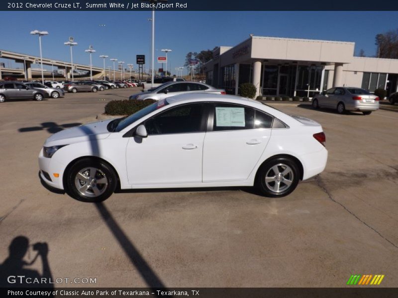 Summit White / Jet Black/Sport Red 2012 Chevrolet Cruze LT