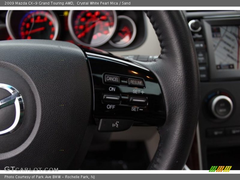 Crystal White Pearl Mica / Sand 2009 Mazda CX-9 Grand Touring AWD