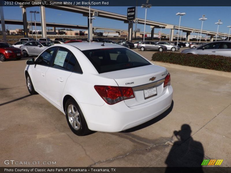 Summit White / Jet Black/Sport Red 2012 Chevrolet Cruze LT