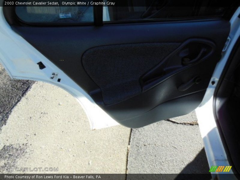 Olympic White / Graphite Gray 2003 Chevrolet Cavalier Sedan