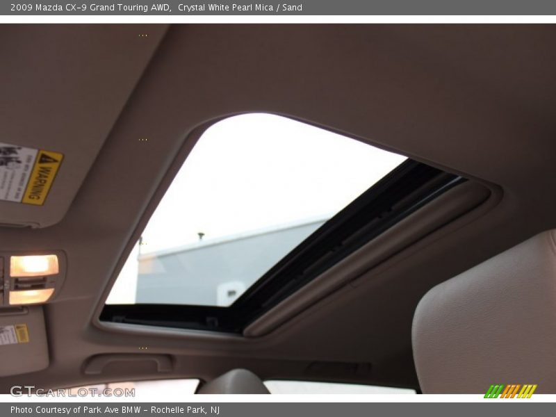 Crystal White Pearl Mica / Sand 2009 Mazda CX-9 Grand Touring AWD