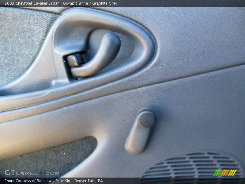Olympic White / Graphite Gray 2003 Chevrolet Cavalier Sedan