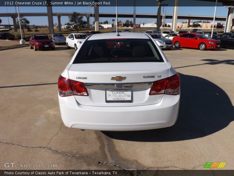 Summit White / Jet Black/Sport Red 2012 Chevrolet Cruze LT