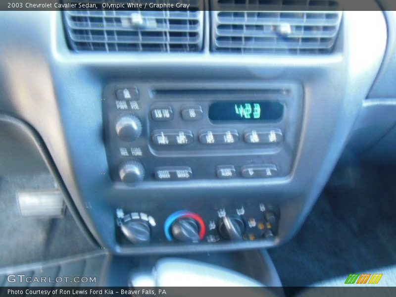 Olympic White / Graphite Gray 2003 Chevrolet Cavalier Sedan