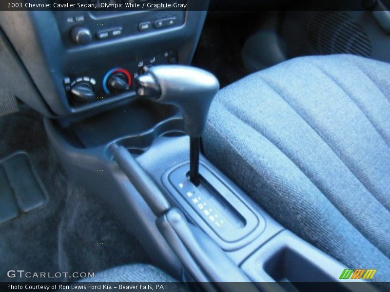 Olympic White / Graphite Gray 2003 Chevrolet Cavalier Sedan