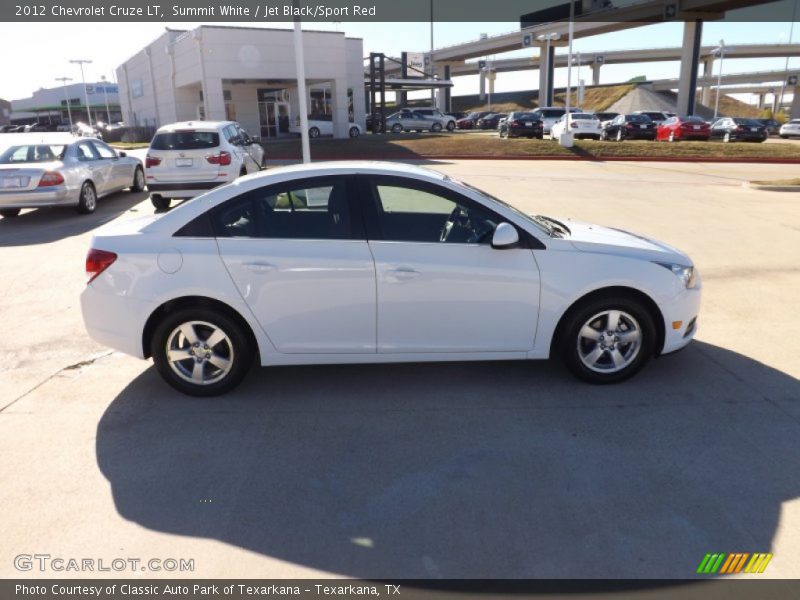 Summit White / Jet Black/Sport Red 2012 Chevrolet Cruze LT