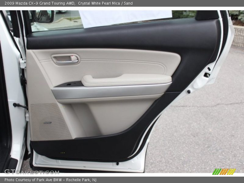 Crystal White Pearl Mica / Sand 2009 Mazda CX-9 Grand Touring AWD