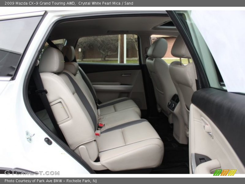 Crystal White Pearl Mica / Sand 2009 Mazda CX-9 Grand Touring AWD