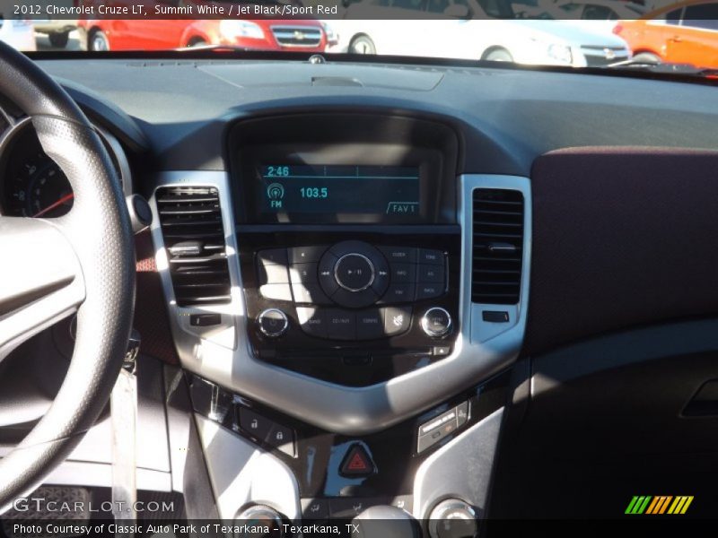Summit White / Jet Black/Sport Red 2012 Chevrolet Cruze LT