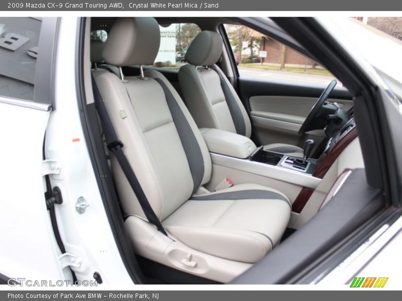 Crystal White Pearl Mica / Sand 2009 Mazda CX-9 Grand Touring AWD