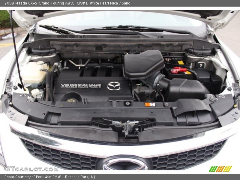 Crystal White Pearl Mica / Sand 2009 Mazda CX-9 Grand Touring AWD
