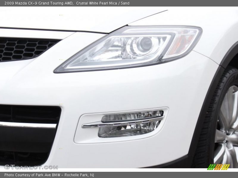 Crystal White Pearl Mica / Sand 2009 Mazda CX-9 Grand Touring AWD