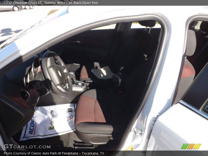 Summit White / Jet Black/Sport Red 2012 Chevrolet Cruze LT