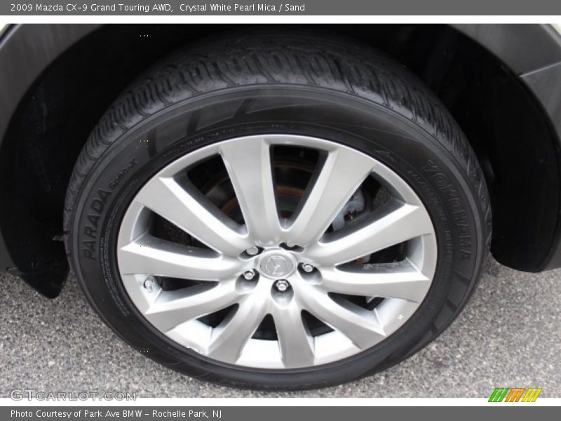 Crystal White Pearl Mica / Sand 2009 Mazda CX-9 Grand Touring AWD