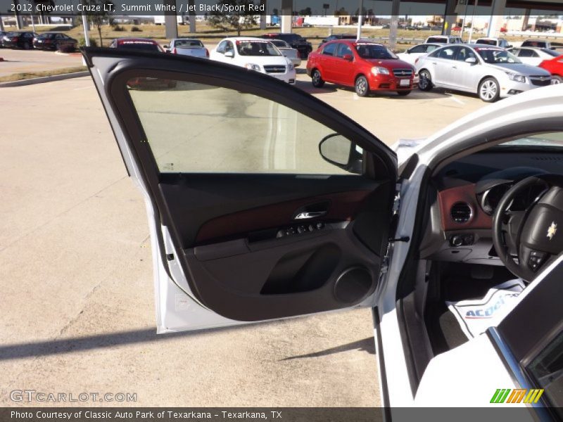 Summit White / Jet Black/Sport Red 2012 Chevrolet Cruze LT