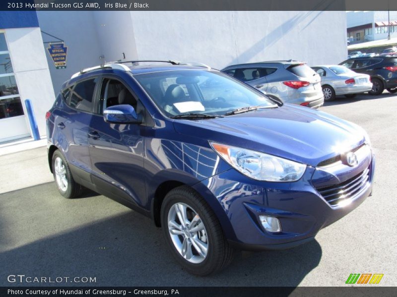 Iris Blue / Black 2013 Hyundai Tucson GLS AWD