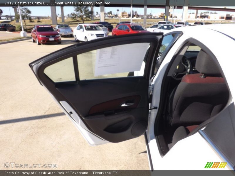 Summit White / Jet Black/Sport Red 2012 Chevrolet Cruze LT