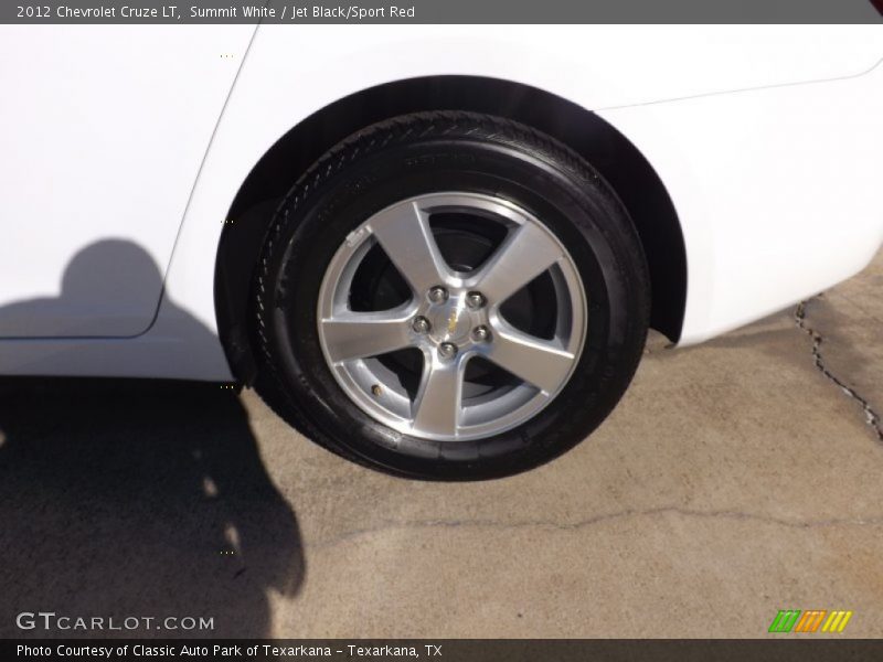 Summit White / Jet Black/Sport Red 2012 Chevrolet Cruze LT
