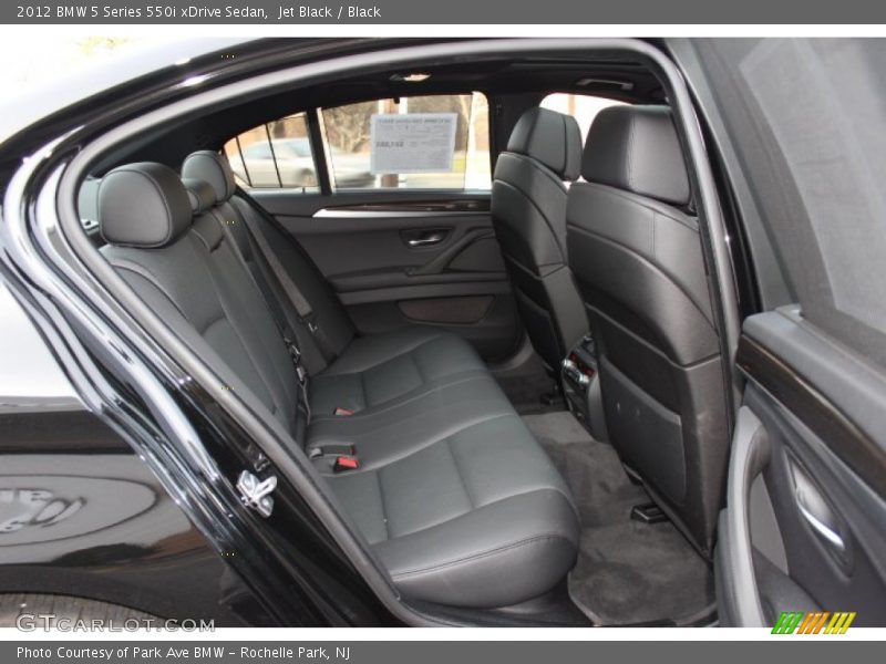 Rear Seat of 2012 5 Series 550i xDrive Sedan