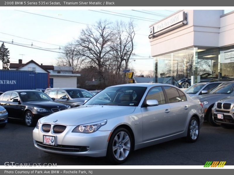 Titanium Silver Metallic / Black 2008 BMW 5 Series 535xi Sedan