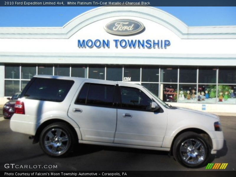 White Platinum Tri-Coat Metallic / Charcoal Black 2010 Ford Expedition Limited 4x4