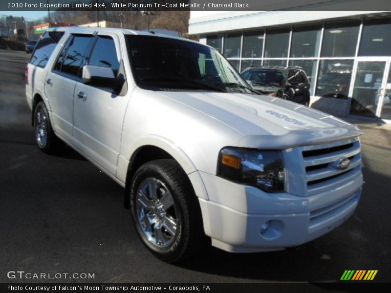 White Platinum Tri-Coat Metallic / Charcoal Black 2010 Ford Expedition Limited 4x4