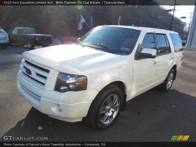 White Platinum Tri-Coat Metallic / Charcoal Black 2010 Ford Expedition Limited 4x4