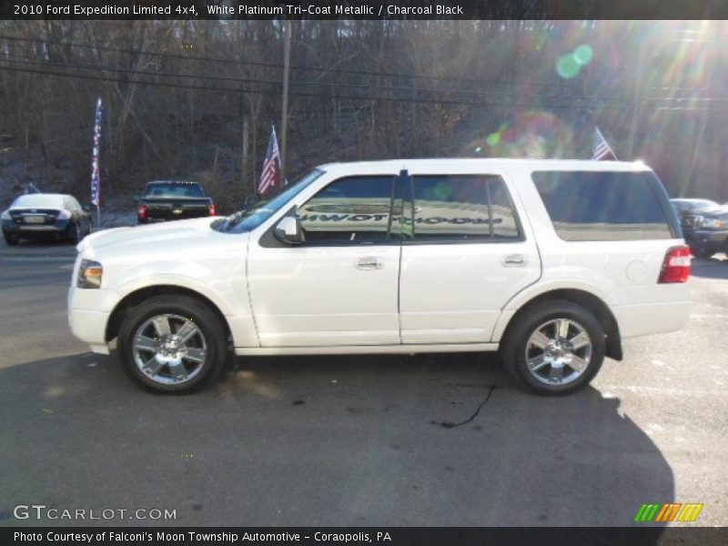 White Platinum Tri-Coat Metallic / Charcoal Black 2010 Ford Expedition Limited 4x4