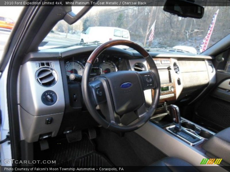 White Platinum Tri-Coat Metallic / Charcoal Black 2010 Ford Expedition Limited 4x4