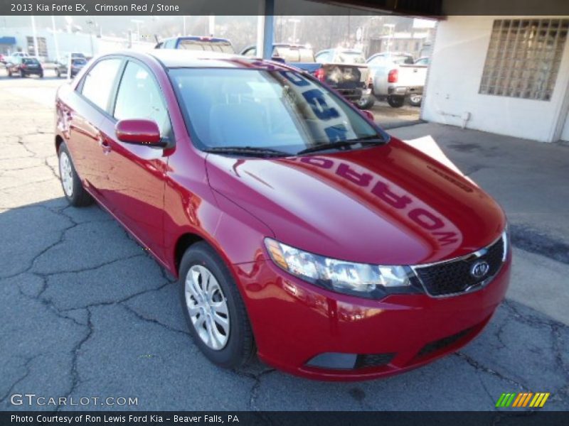 Crimson Red / Stone 2013 Kia Forte EX