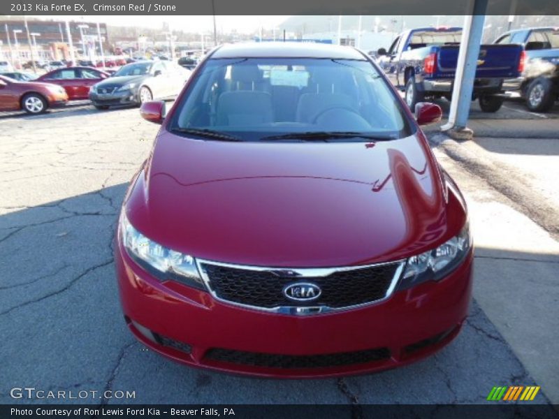 Crimson Red / Stone 2013 Kia Forte EX