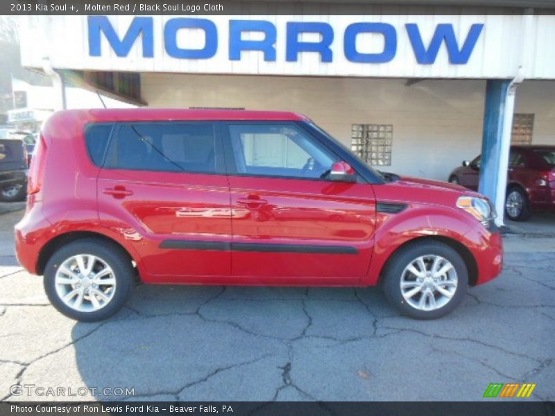 Molten Red / Black Soul Logo Cloth 2013 Kia Soul +