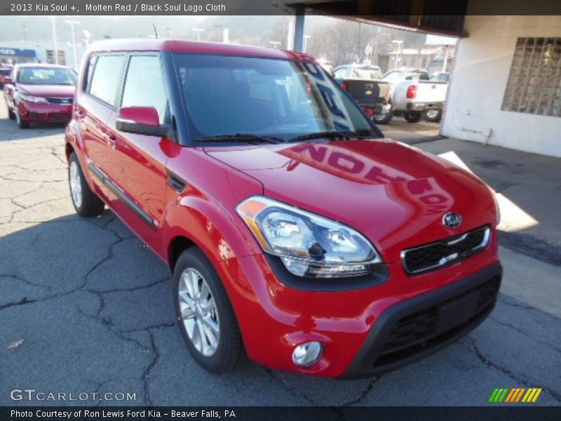 Molten Red / Black Soul Logo Cloth 2013 Kia Soul +