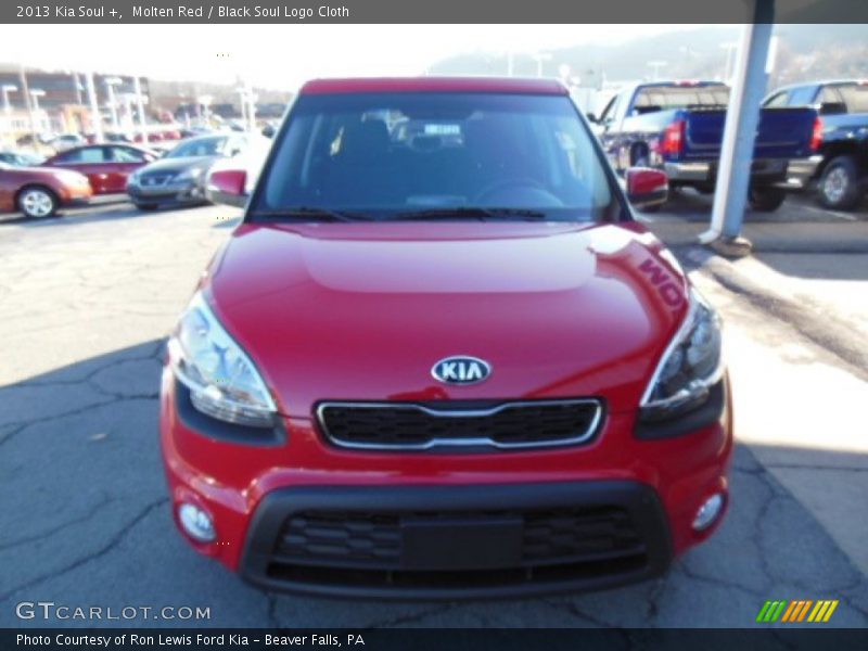 Molten Red / Black Soul Logo Cloth 2013 Kia Soul +
