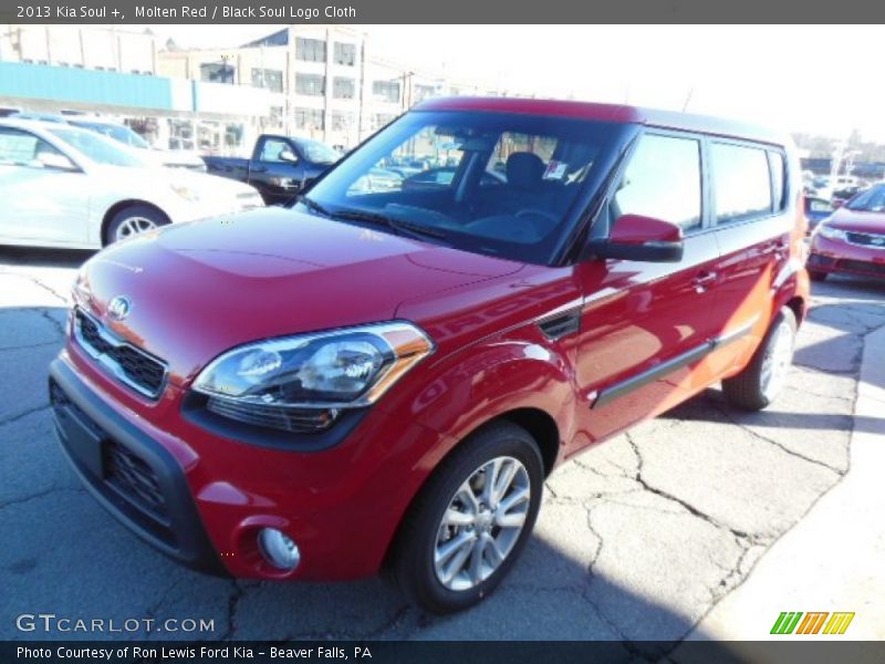 Molten Red / Black Soul Logo Cloth 2013 Kia Soul +