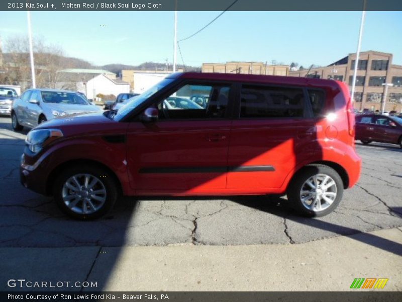 Molten Red / Black Soul Logo Cloth 2013 Kia Soul +