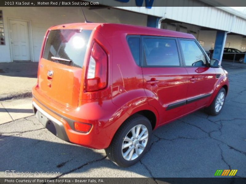 Molten Red / Black Soul Logo Cloth 2013 Kia Soul +