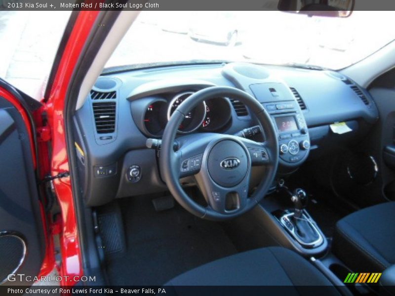 Molten Red / Black Soul Logo Cloth 2013 Kia Soul +