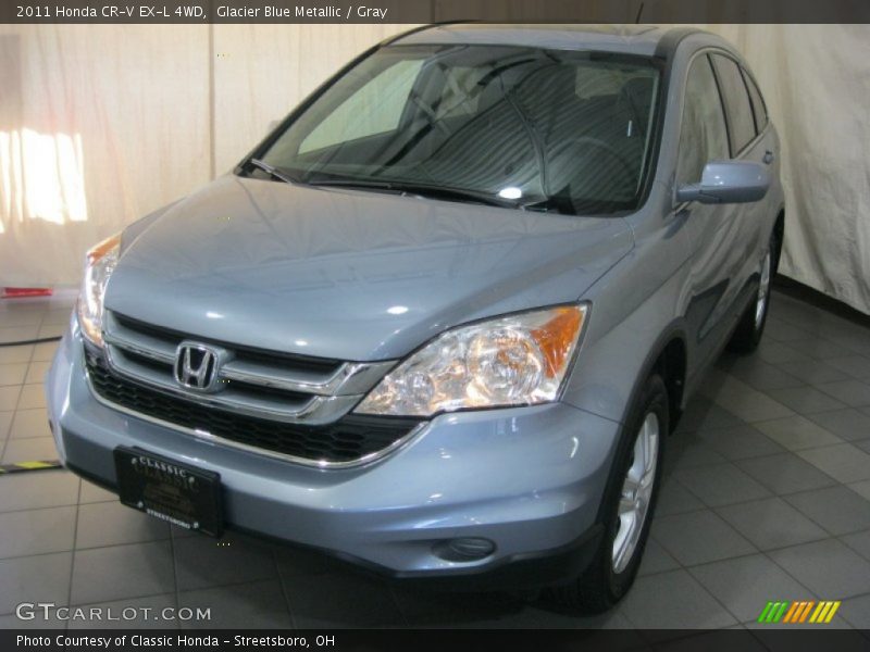 Glacier Blue Metallic / Gray 2011 Honda CR-V EX-L 4WD