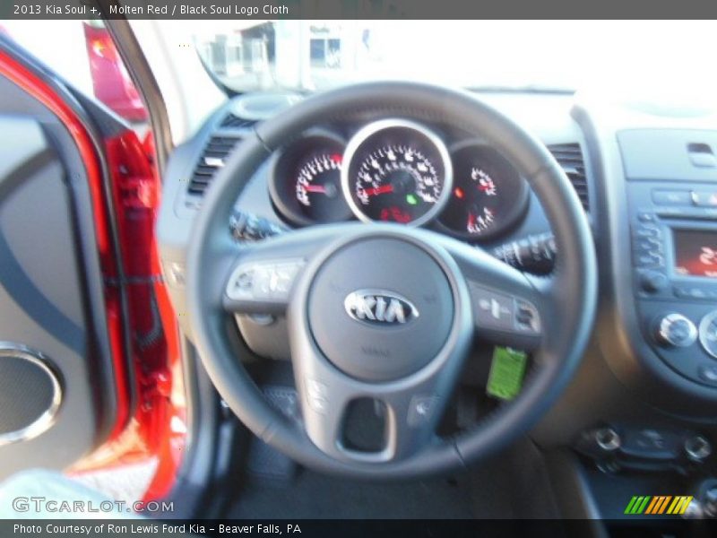 Molten Red / Black Soul Logo Cloth 2013 Kia Soul +