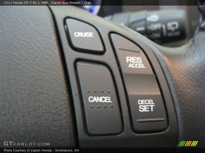 Glacier Blue Metallic / Gray 2011 Honda CR-V EX-L 4WD