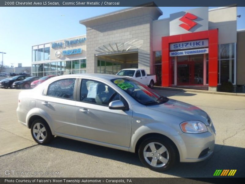 Cosmic Silver Metallic / Charcoal 2008 Chevrolet Aveo LS Sedan