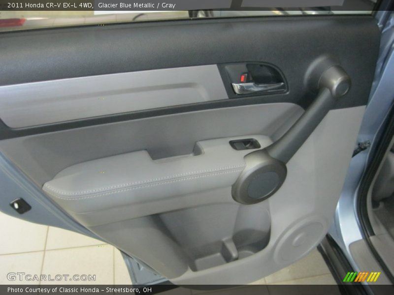 Glacier Blue Metallic / Gray 2011 Honda CR-V EX-L 4WD