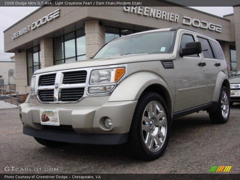 Light Graystone Pearl / Dark Khaki/Medium Khaki 2008 Dodge Nitro SLT 4x4