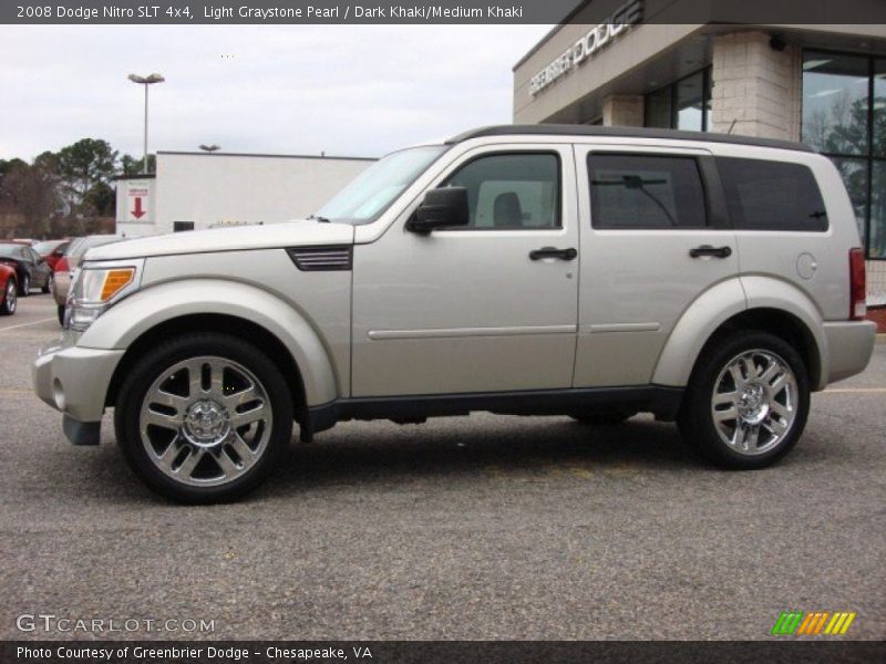 Light Graystone Pearl / Dark Khaki/Medium Khaki 2008 Dodge Nitro SLT 4x4