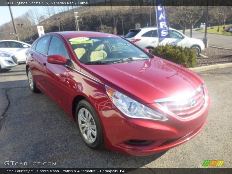 Venetian Red / Camel 2011 Hyundai Sonata GLS