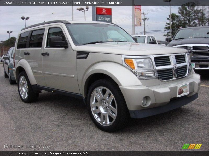 Light Graystone Pearl / Dark Khaki/Medium Khaki 2008 Dodge Nitro SLT 4x4