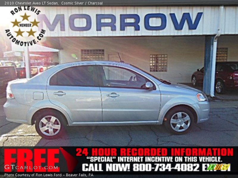 Cosmic Silver / Charcoal 2010 Chevrolet Aveo LT Sedan