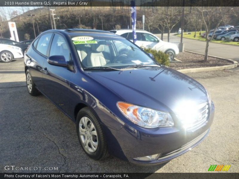 Regatta Blue / Gray 2010 Hyundai Elantra GLS